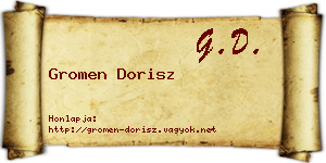Gromen Dorisz névjegykártya